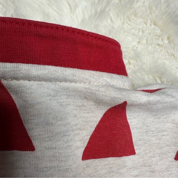 Peekaboo Beans Shirt Long Sleeved Triangles White & Red Size 6 - Picture 15 of 16